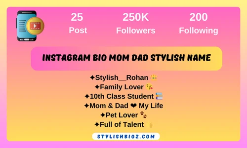 instagram bio mom dad stylish name