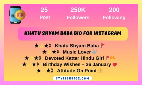 750+ New Khatu Shyam Bio For Instagram (2026) | Bhakti, Devotional Lines khatu shyam baba bio for instagram