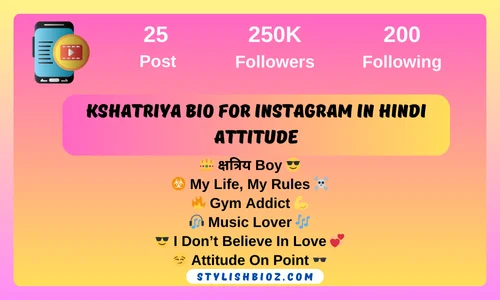 kshatriya bio for instagram in hindi attitude
