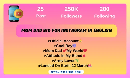 mom dad bio for instagram in english