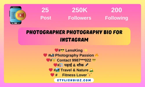 photographer photography bio for instagram