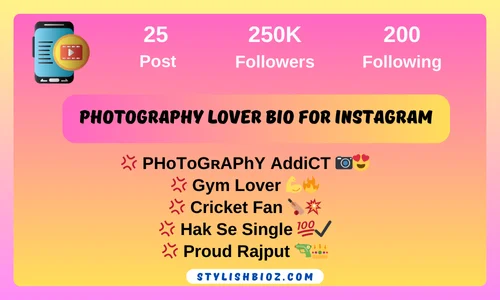 photography lover bio for instagram