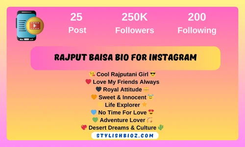 rajput baisa bio for instagram