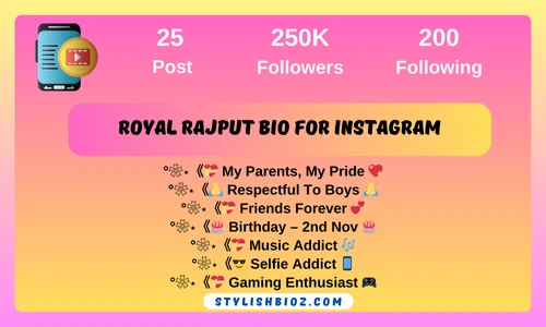 royal rajput bio for instagram