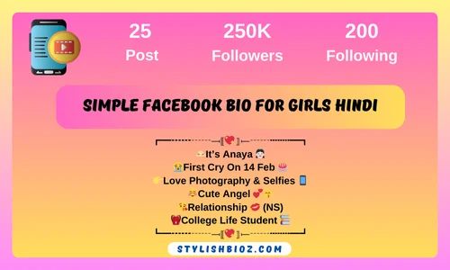 simple facebook bio for girls hindi