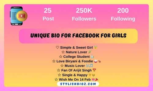 unique bio for facebook for girls