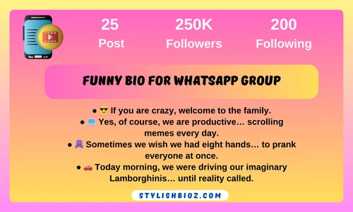funny bio for whatsapp group