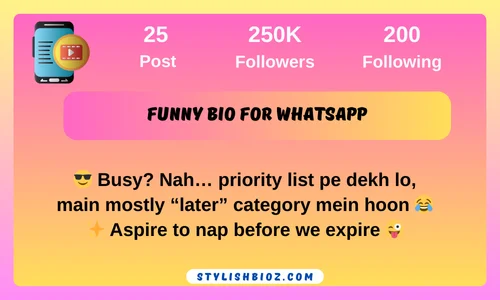 funny bio for whatsapp