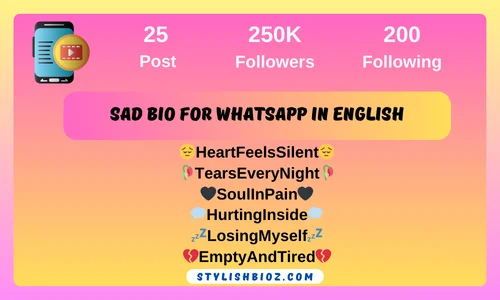 Best Sad Bio For WhatsApp 2026 | Emotional, Heart-Touching & Deep Lines sad bio for whatsapp in english