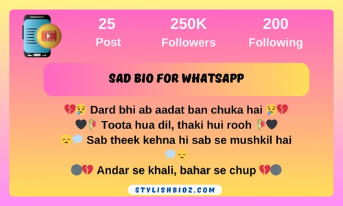 Best Sad Bio For WhatsApp 2026 | Emotional, Heart-Touching & Deep Lines sad bio for whatsapp