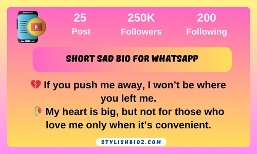Best Sad Bio For WhatsApp 2026 | Emotional, Heart-Touching & Deep Lines short sad bio for whatsapp