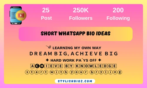 short whatsapp bio ideas