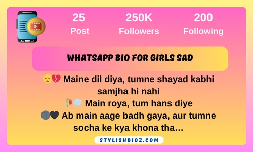 Best Sad Bio For WhatsApp 2026 | Emotional, Heart-Touching & Deep Lines whatsapp bio for girls sad