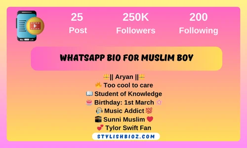 whatsapp bio for muslim boy