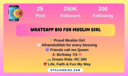 whatsapp bio for muslim girl