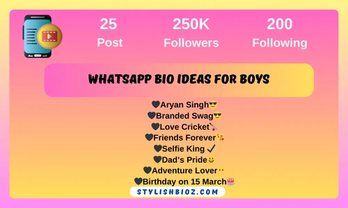 whatsapp bio ideas for boys