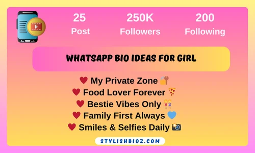 whatsapp bio ideas for girl