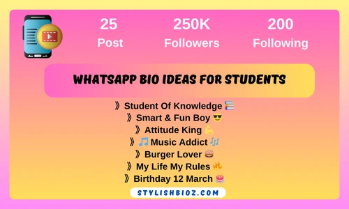 whatsapp bio ideas for students