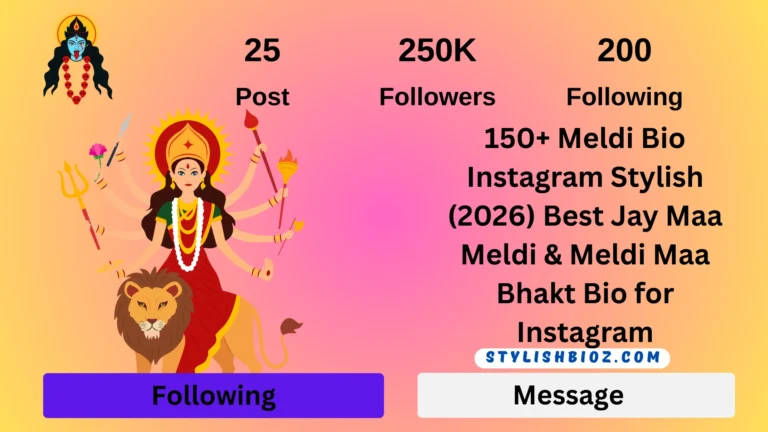 Meldi Bio Instagram Stylish (2026)