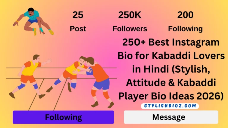 Best Instagram Bio for Kabaddi Lovers