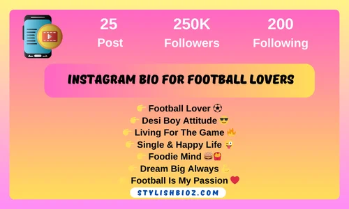  Instagram Bio For Football Lovers