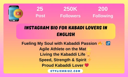 250+ Best Instagram Bio for Kabaddi Lovers in Hindi (Stylish, Attitude & Kabaddi Player Bio Ideas 2026) Instagram bio for Kabadi lovers in English