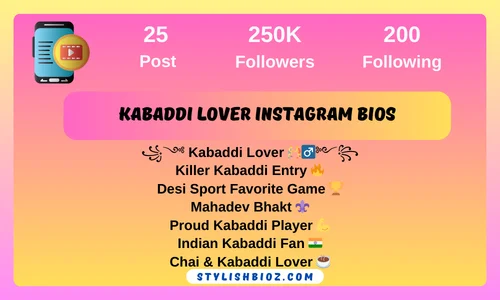 250+ Best Instagram Bio for Kabaddi Lovers in Hindi (Stylish, Attitude & Kabaddi Player Bio Ideas 2026) Kabaddi Lover Instagram Bios