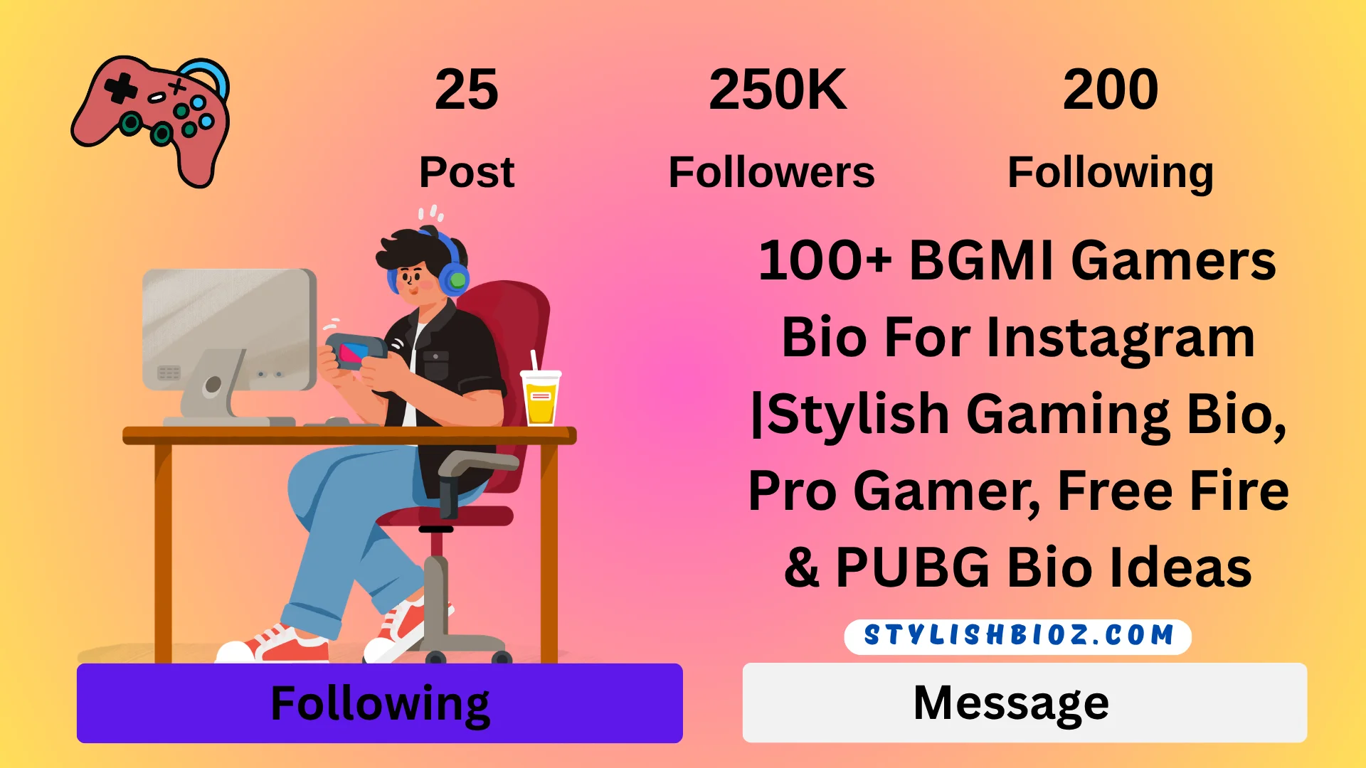 100+ BGMI Gamers Bio For Instagram