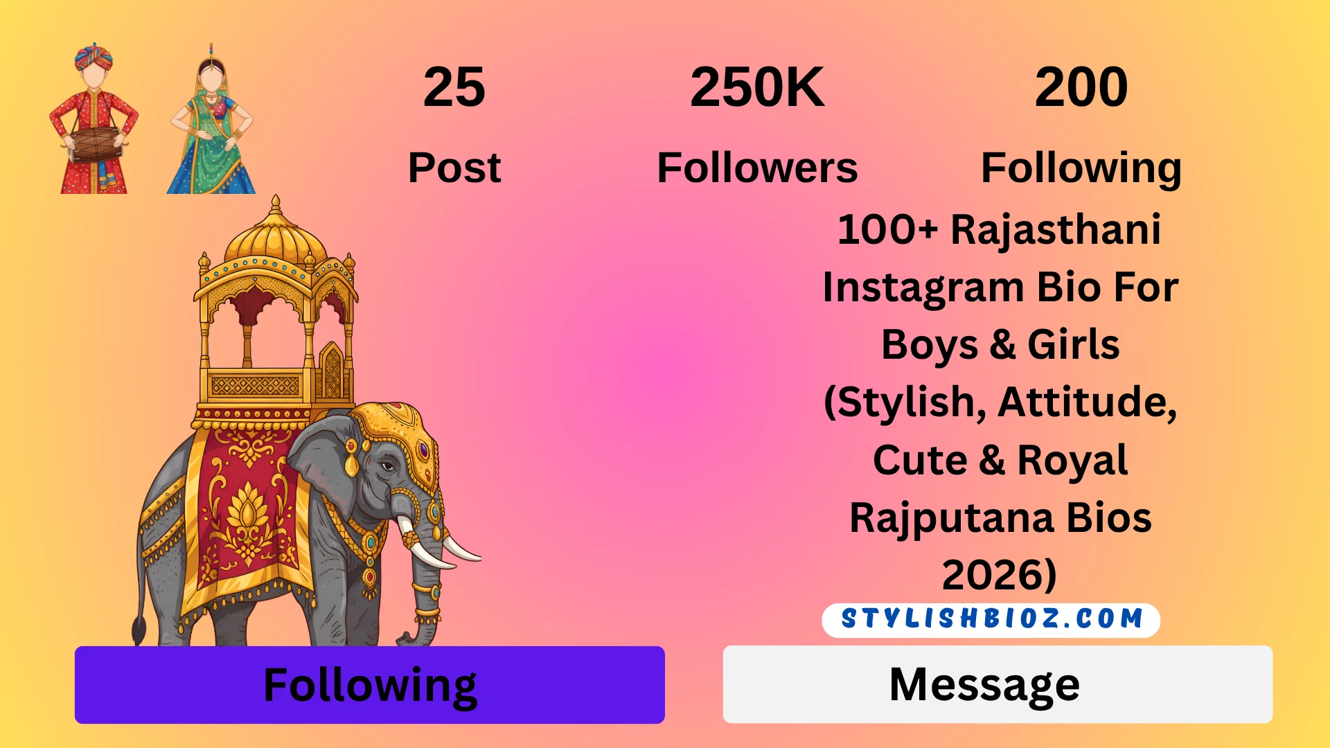 100+ Rajasthani Instagram Bio For Boys & Girls