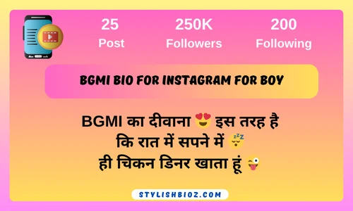 BGMI bio for Instagram for boy