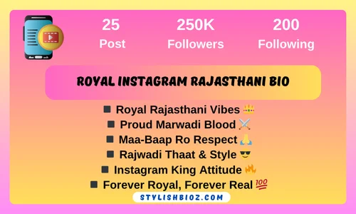Royal Instagram Rajasthani Bio